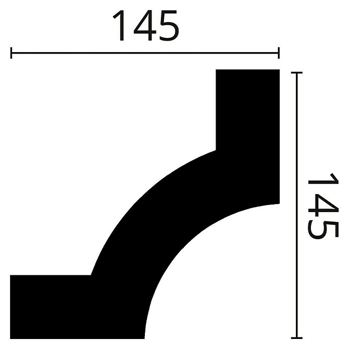 Nmc Decoflair Eckelement Eckteil Viertelbogen für Wandleiste (4 Stk., Nmc Decoflair Zierprofil Wandleiste CL1) | BAUHAUS