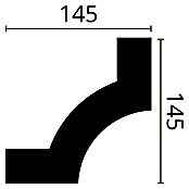 Nmc Decoflair Eckelement Eckteil Viertelbogen für Wandleiste (4 Stk., Nmc Decoflair Zierprofil Wandleiste CL1) | BAUHAUS