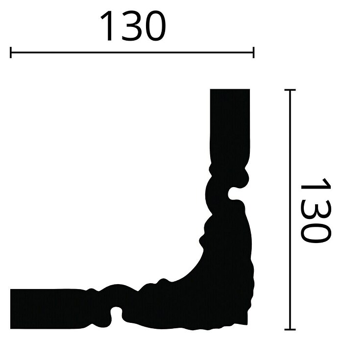 Nmc Decoflair Eckelement Eckteil Viertelbogen für Wandleiste CL2 (4 Stk., Nmc Decoflair Zierprofil Wandleiste CL2) | BAUHAUS