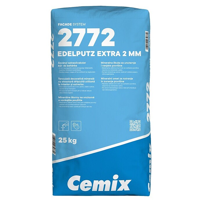 Cemix Završna dekorativna žbuka Edelputz extra Reiber 2 mm  (25 kg, Bijele boje) | BAUHAUS