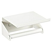 Tauro Baño Bluss Portarrollos papel higiénico (Con bandeja, Blanco, Mate) | BAUHAUS