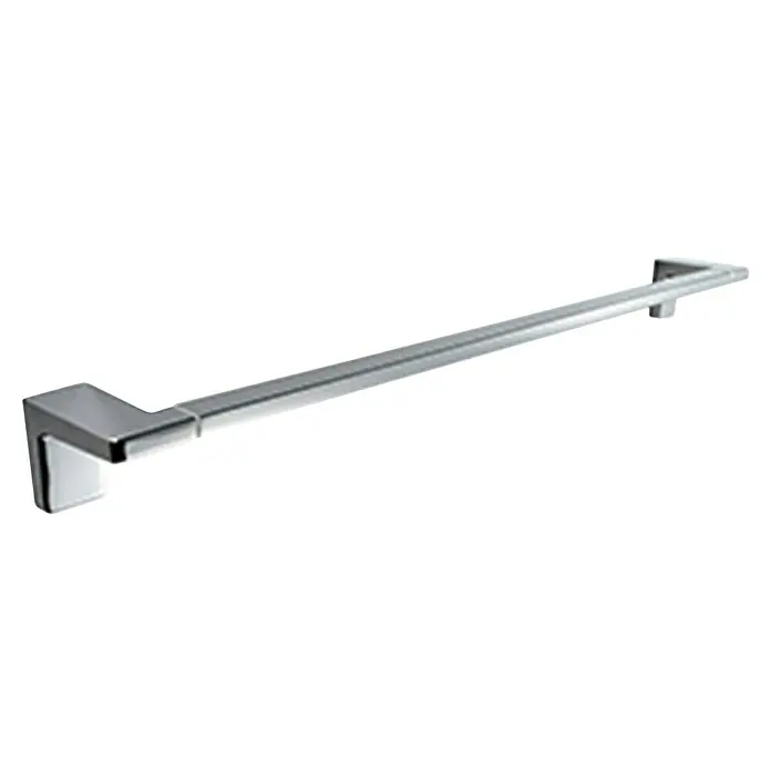 Tauro Baño Line Toallero de barra - 45 mm, Cromo - Toallero cromado moderno para el baño, combinando funcionalidad con un estilo elegante. Perfecto para mantener tus toallas bien organizadas.