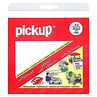 Pickup Sticker (Letters, Wit, Hoogte: 30 mm)