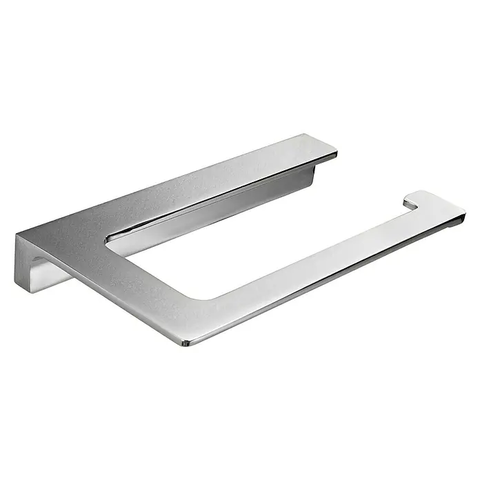 Tauro Baño Line Portarrollos papel higiénico - Cromo - Un moderno portarrollos de papel higiénico en cromo brillante, perfecto para cualquier baño, que ofrece una funcionalidad elegante.