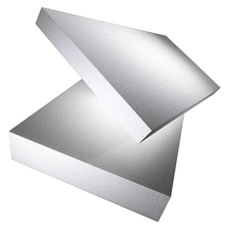 Dämmplatte EPS-W20 (L x B x S: 100 cm x 50 cm x 40 mm, 0,5 m², Wärmeleitfähigkeit: 0,038 W/(mK), Weiß)