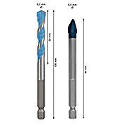 Bosch Expert Universalbohrer HEX-9 Hard Ceramic + HEX-9 Multi Construction (Durchmesser Bohrer: 8 mm) | BAUHAUS