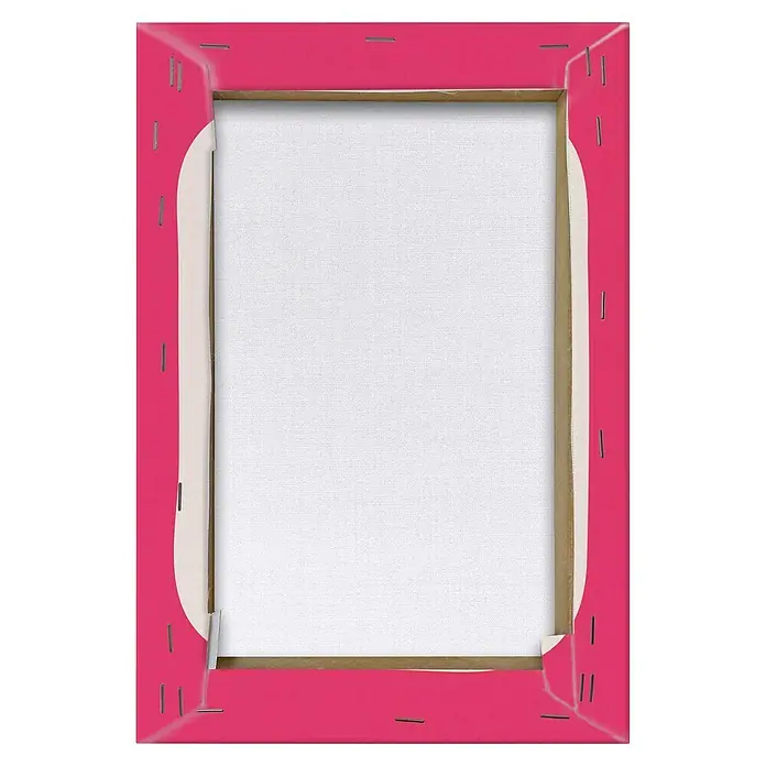 Reinders Leinwandbild Giclee on Canvas - Oh La La, B x H: 20 x 30 cm - Nahaufnahme einer pinkfarbenen Leinwand, die ein Gefühl von Kreativität und künstlerischem Potenzial vermittelt. Ideal für Gemälde.