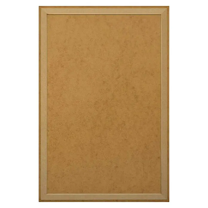 Reinders Decopanel - Brilliant Girl, B x H: 60 x 90 cm - Detailaufnahme einer rechteckigen MDF-Platte mit hellem Holzrahmen, ideal als Malgrund oder für Präsentationen. Die Oberfläche ist fein und gleichmäßig.