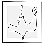 Reinders Bild Slim Frame Black (Love Lines, B x H: 50 x 50 cm) | BAUHAUS