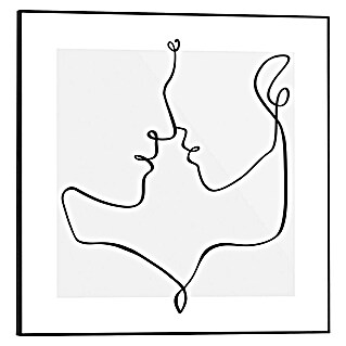 Reinders Bild Slim Frame Black (Love Lines, B x H: 50 x 50 cm)