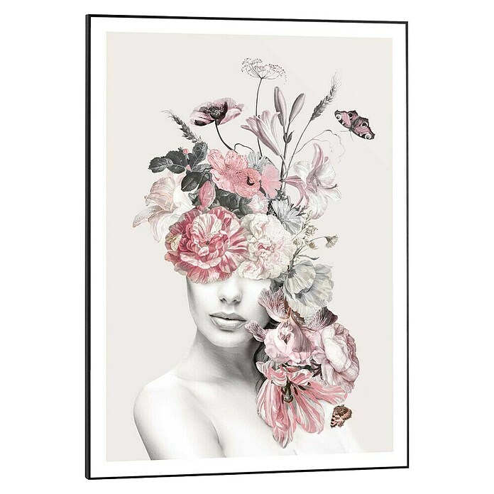 Reinders Bild Slim Frame Black (Floral Lady Sweet, B x H: 50 x 70 cm) | BAUHAUS