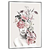 Reinders Bild Slim Frame Black (Floral Lady Sweet, B x H: 50 x 70 cm) | BAUHAUS