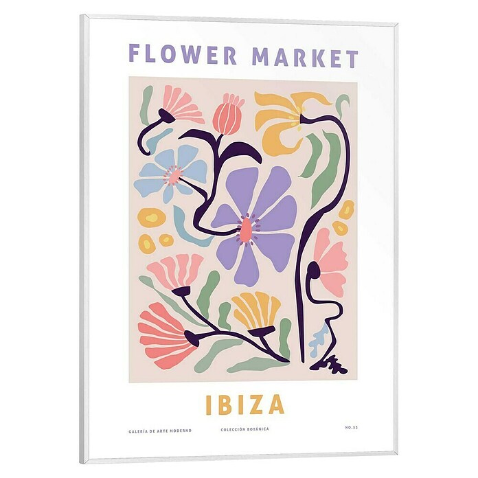 Reinders Bild Slim Frame White (Madrid Flower Market, B x H: 30 x 40 cm) | BAUHAUS