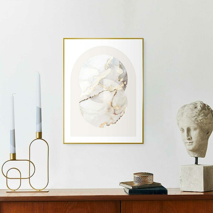 Reinders Bild Slim Frame Gold (Glamour Marble, B x H: 30 x 40 cm) | BAUHAUS