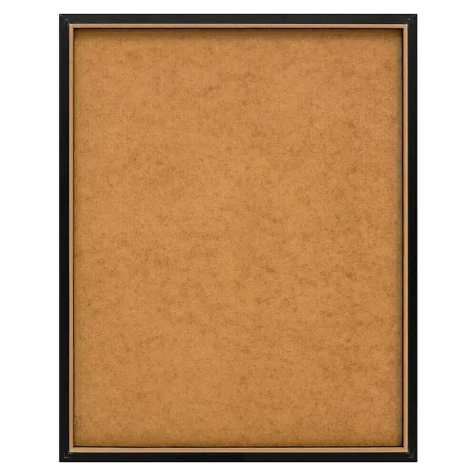 Reinders Bild Slim Frame Black - Moon, B x H: 40 x 50 cm - Ein quadratischer Bilderrahmen mit einem hellbraunen Hintergrund, ideal für Fotos, Drucke und Kunstwerke. Der Rahmen ist schlicht und elegant.