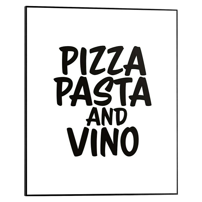 Reinders Bild Slim Frame Black (Pizza, Pasta and Vino, B x H: 40 x 50 cm) | BAUHAUS