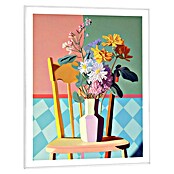 Reinders Bild Slim Frame White (Checkers Floral Chair, B x H: 40 x 50 cm) | BAUHAUS