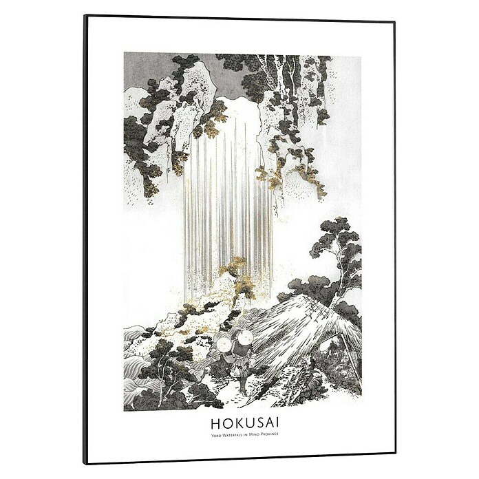 Reinders Bild Slim Frame Black (Hokusai Art, B x H: 50 x 70 cm) | BAUHAUS