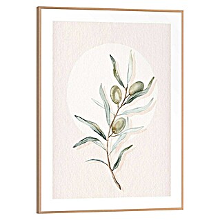 Reinders Bild Slim Frame Wood (Circle Olives, B x H: 30 x 40 cm)