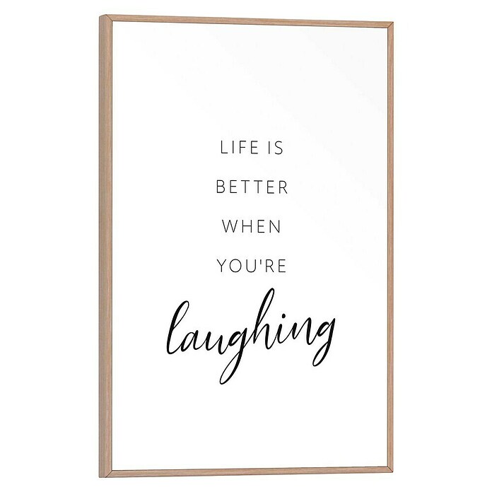 Reinders Bild Slim Frame Wood (Laughing, B x H: 20 x 30 cm) | BAUHAUS