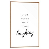 Reinders Bild Slim Frame Wood (Laughing, B x H: 20 x 30 cm) | BAUHAUS