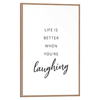 Reinders Bild Slim Frame Wood (Laughing, B x H: 20 x 30 cm)