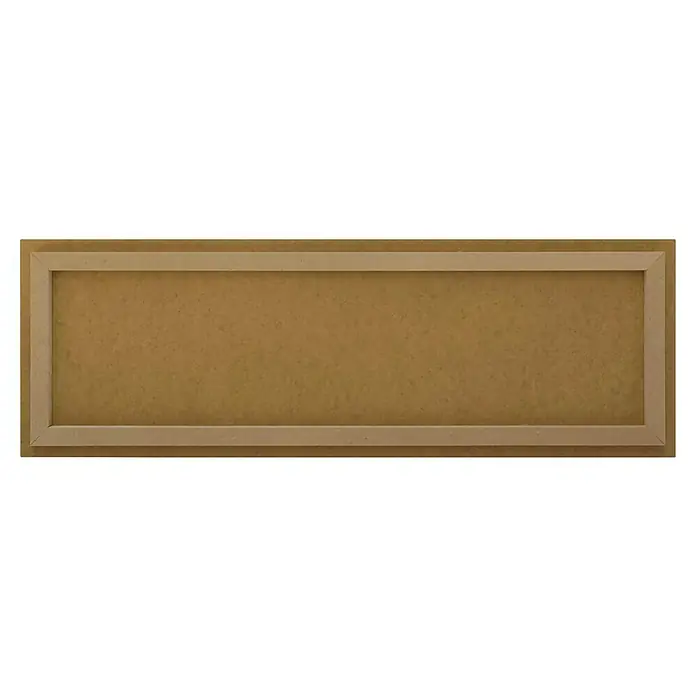 Reinders Decopanel - Creation Art, B x H: 90 x 30 cm - Rückseite eines gerahmten Bildes mit einer hölzernen Rückwand und einem hellen Holzrahmen, der das Bild stabilisiert und schützt.