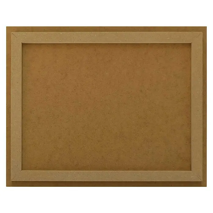 Reinders Decopanel - Tropical Tree, B x H: 50 x 40 cm - Nahaufnahme eines unfertigen Holzrahmens, ideal für Bastelprojekte und individuelle Kunstwerke. Der Rahmen bietet eine natürliche Basis.