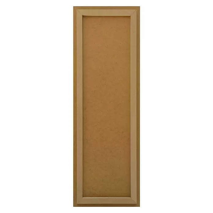 Reinders Decopanel - Golden Lady, B x H: 30 x 90 cm - Hochformatiger, hellbrauner MDF-Rahmen mit fester Innenplatte zur Präsentation.