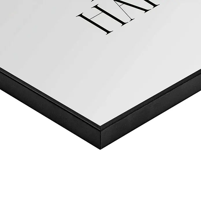 Reinders Bild Slim Frame Black - More Happiness, B x H: 30 x 40 cm - Detailansicht eines gerahmten Kunstwerks mit schwarzem Rahmen, das eine moderne und elegante Ästhetik bietet.