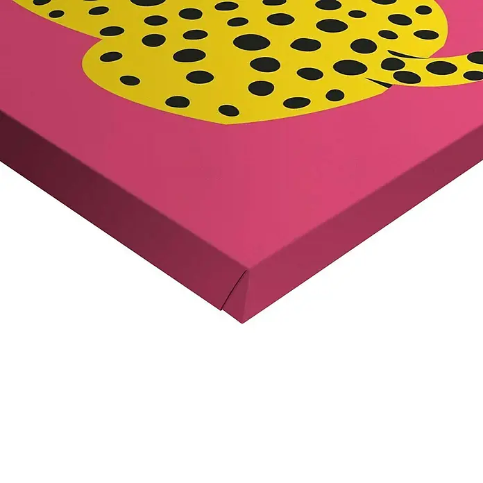 Reinders Leinwandbild Giclee on Canvas - Colourful, B x H: 20 x 30 cm - Rosa Leinwand mit gelbem Leopardenmuster, ideal für einen auffälligen Akzent in jedem Raum. Perfekt für moderne Dekorationen.