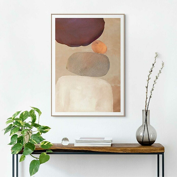 Reinders Bild Slim Frame Wood (Pebble Play, B x H: 50 x 70 cm) | BAUHAUS