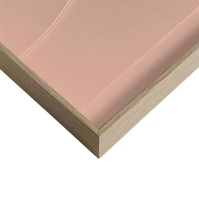 Reinders Bild Relief Art Colour - Puzzeled - Terra/Nude, B x H: 50 x 70 cm - Nahaufnahme eines gerahmten rosa Kunstwerks, das elegante Textur und Handwerkskunst zeigt. Das perfekte Statement-Stück.