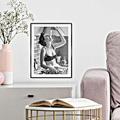 Reinders Bild Slim Frame Black (Pasta Lady, B x H: 30 x 40 cm) | BAUHAUS