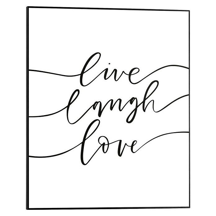 Reinders Bild Slim Frame Black (Live Laugh Love, B x H: 40 x 50 cm) | BAUHAUS