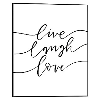 Reinders Bild Slim Frame Black (Live Laugh Love, B x H: 40 x 50 cm)