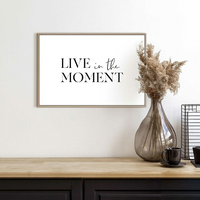 Reinders Bild Slim Frame Wood (Live in the Moment, B x H: 30 x 20 cm) | BAUHAUS