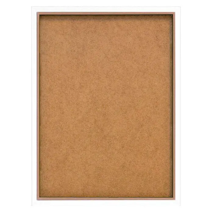 Reinders Bild Slim Frame White - Summer Fruits, B x H: 30 x 40 cm - Nahaufnahme eines rechteckigen Bulletin Boards mit hellem Holzrahmen, ideal für Notizen, Fotos und als dekoratives Element.