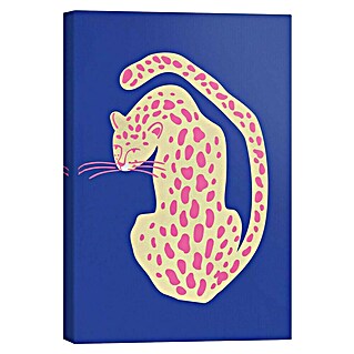 Reinders Leinwandbild Giclee on Canvas (Blue Pink Cat, B x H: 20 x 30 cm)