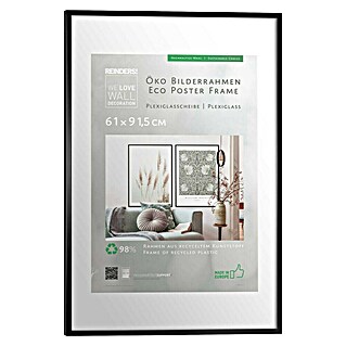 Reinders Kunststoffrahmen Eco Maxi (Black, Bildformat: 61 x 91,5 cm)