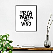 Reinders Bild Slim Frame Black (Pizza, Pasta and Vino, B x H: 40 x 50 cm) | BAUHAUS