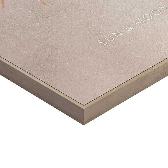 Reinders Bild Slim Frame WoodSun & Moon, B x H: 20 x 30 cm - Nahaufnahme einer gerahmten Leinwand mit der Aufschrift "Sun & Moon", die ein elegantes und modernes Design zeigt.