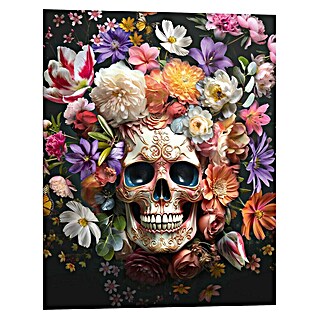 Reinders Decopanel (Floral Skull, B x H: 40 x 50 cm)