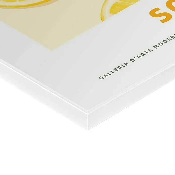 Reinders Bild Slim Frame WhiteSorrento Lemons, B x H: 40 x 50 cm - Nahaufnahme eines gerahmten Kunstwerks in einem weißen, glänzenden Rahmen, der die elegante Ausführung hervorhebt. Perfekt für moderne Galerien.