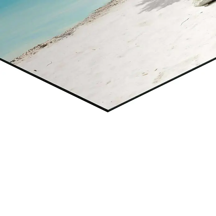 Reinders Decopanel - Tropical Tree, B x H: 50 x 40 cm - Nahaufnahme eines modernen Tisches mit weißer Oberfläche, perfekt für ein minimalistisches Interieur.