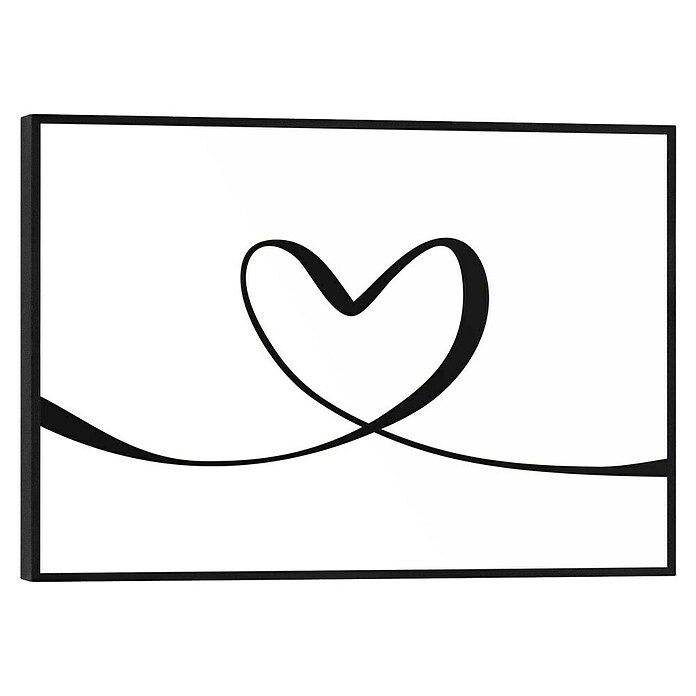 Reinders Bild Slim Frame Black (Heart Lines, B x H: 30 x 20 cm) | BAUHAUS