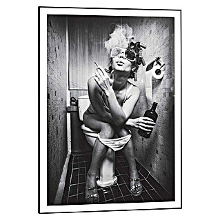 Reinders Bild Slim Frame Black (Toilet Picture, B x H: 50 x 70 cm)