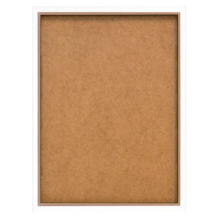 Reinders Bild Slim Frame White - Colourful Leafs, B x H: 30 x 40 cm - Holz-Pinnwand mit weißem Rahmen. Die braune Oberfläche bietet eine ideale Fläche für Notizen und Bilder. Perfekt für Büro oder Zuhause.