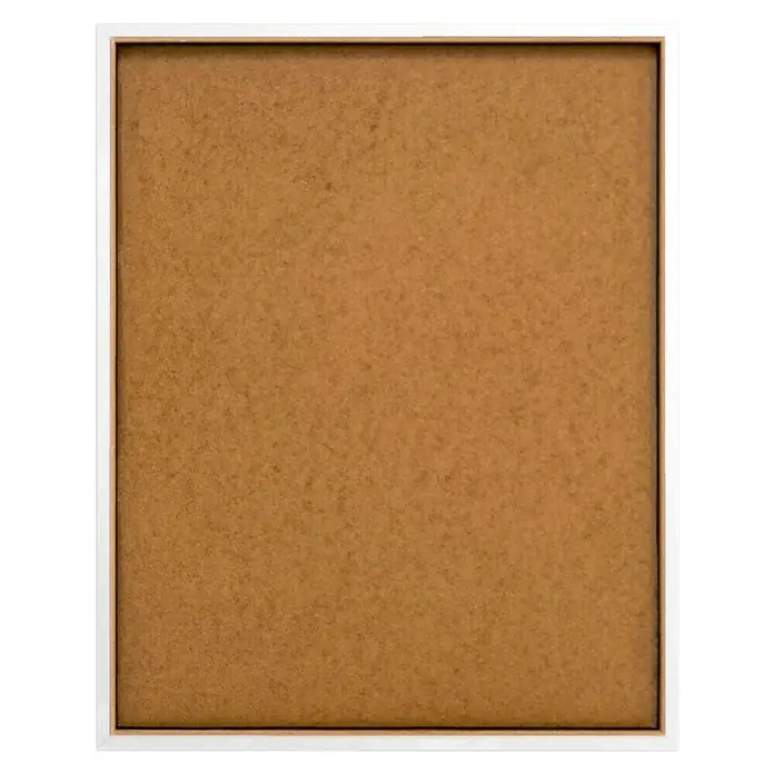 Reinders Bild Slim Frame White - Dreamy Flowers, B x H: 40 x 50 cm - Nahaufnahme einer quadratischen Korktafel mit einem weißen Rahmen, ideal für Notizen und Erinnerungen.