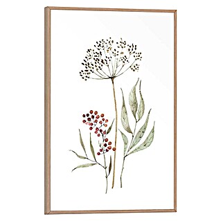 Reinders Bild Slim Frame Wood (Aqua Flowers, B x H: 20 x 30 cm)